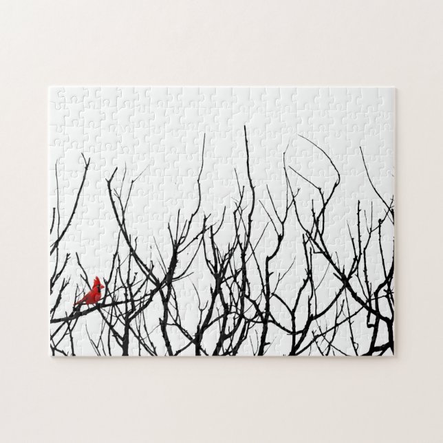 Puzzle El pájaro rojo por las pimientas de Leslie (Horizontal)