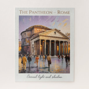 Puzzle El Panteón Roma Italia Acuarela Vintage Viajes