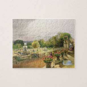 Puzzle El Parterre, casa de Harewood cerca de Leeds, pub.