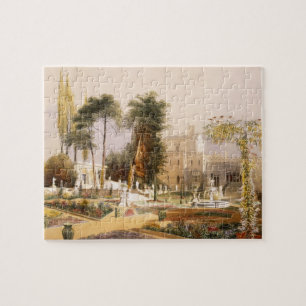 Puzzle El Parterre en los jardines en Wilton, el asiento