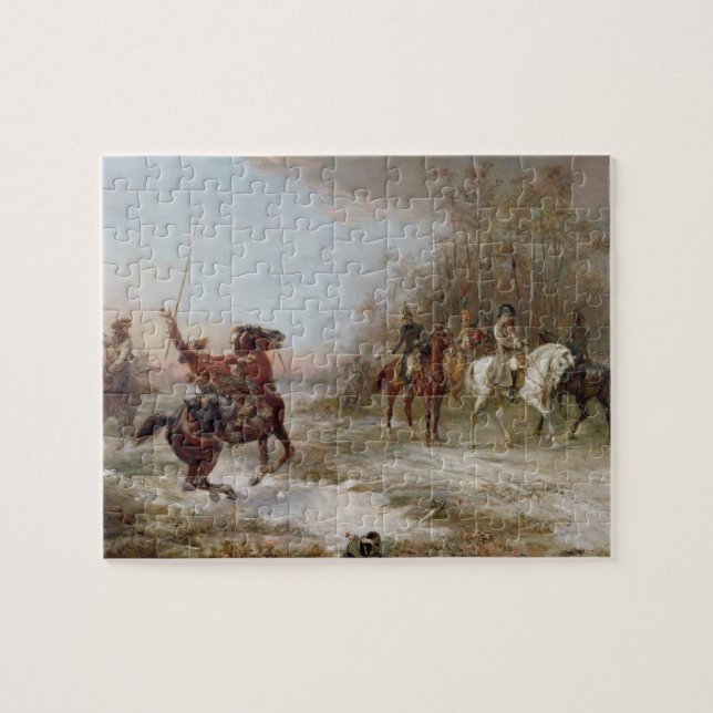 Puzzle El peligro de Napoleon en el Brienne-le-Castillo (Horizontal)