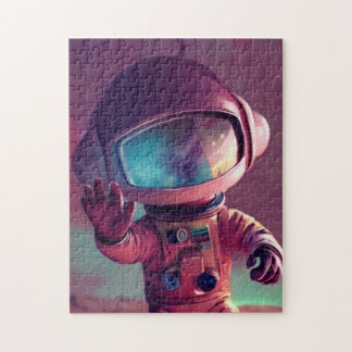 Puzzle El pequeño astronauta rojo