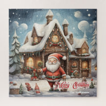 El personalizado amigo Santa Claus en el taller