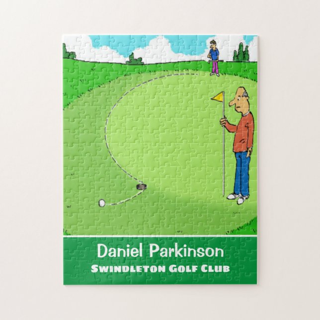 Puzzle El Personalizado perdido de Golfer Putt (Vertical)