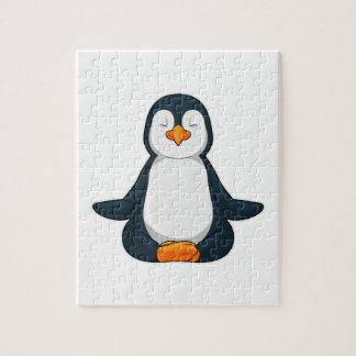 Puzzle El pingüino en el gimnasio del yoga