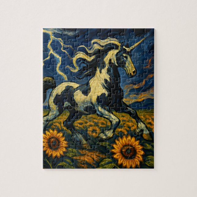 Puzzle El pinto unicornio en una tormenta (Vertical)
