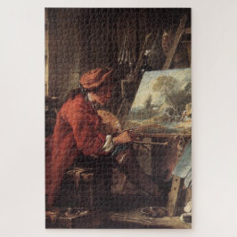 Puzzle El pintor en su estudio (por François Boucher)