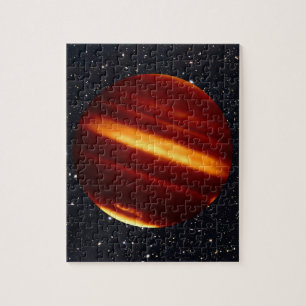 Puzzle El planeta Júpiter en luz infrarroja con cielo est