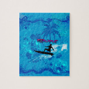 Puzzle El practicar surf