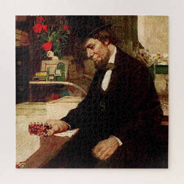 Puzzle El presidente estadounidense Abraham Lincoln sobre (Vertical)