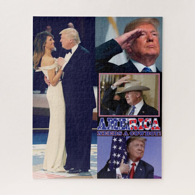 Puzzle El presidente Trump - Estados Unidos necesita un v (Vertical)
