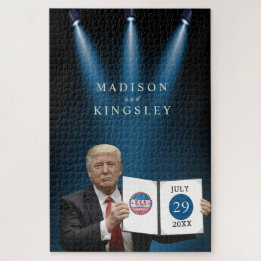 Puzzle El presidente Trump 🇺 🇸 ✨ Personalizado Boda pat