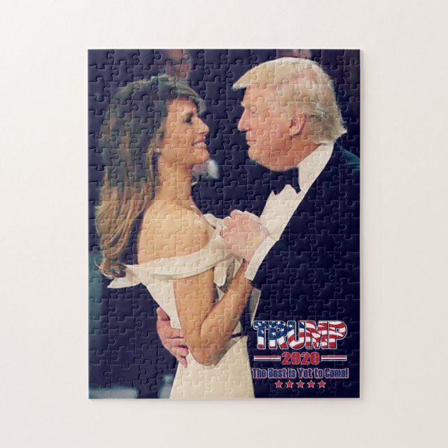Puzzle El presidente Trump y el baile de Melania (Vertical)