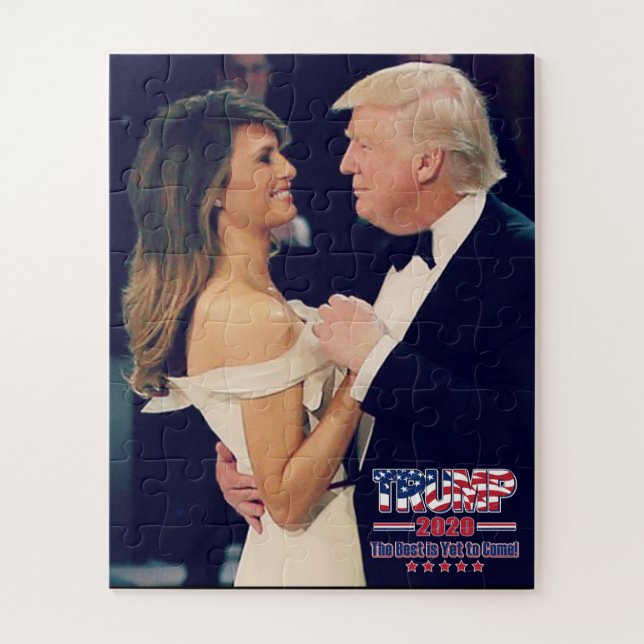 Puzzle El presidente Trump y el baile de Melania (Vertical)