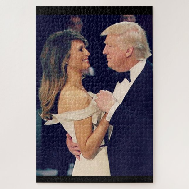 Puzzle El presidente Trump y el baile de Melania (Vertical)