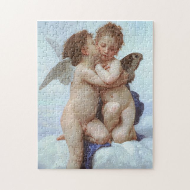 Puzzle El primer beso, amor y psique, Bouguereau (Vertical)