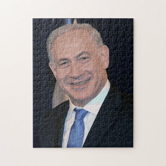 Puzzle El primer ministro Benjamin Netanyahu de Israel (Vertical)