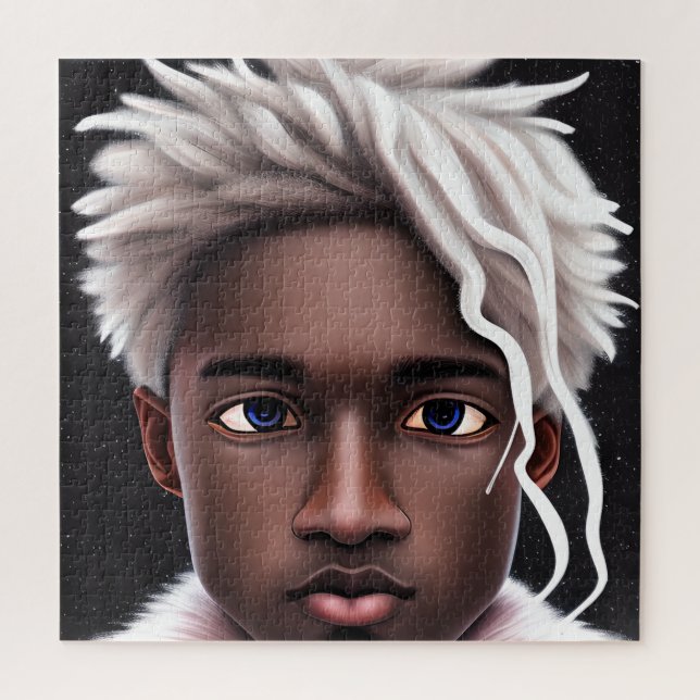 Puzzle El príncipe helado Melanin Black Boy Magic Bruh Wi (Vertical)