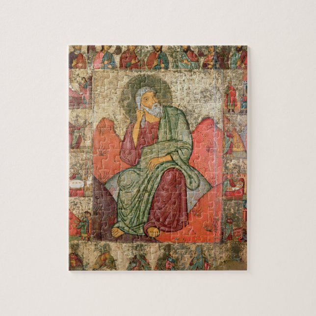 Puzzle El profeta Elías, escuela de Pskov (el panel) (Vertical)