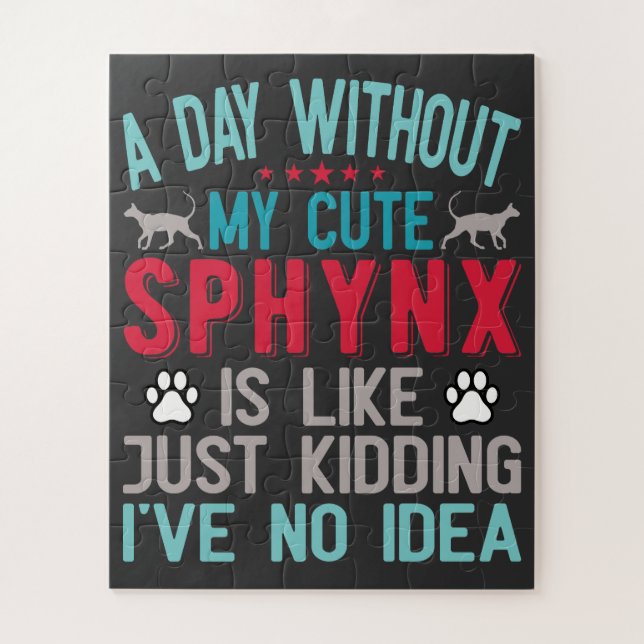 Puzzle El propietario canadiense de Sfinx Sairless Sphynx (Vertical)
