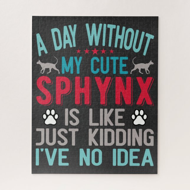 Puzzle El propietario canadiense de Sfinx Sairless Sphynx (Vertical)