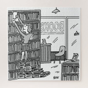 Puzzle El propietario de la librería da pasos desde los l