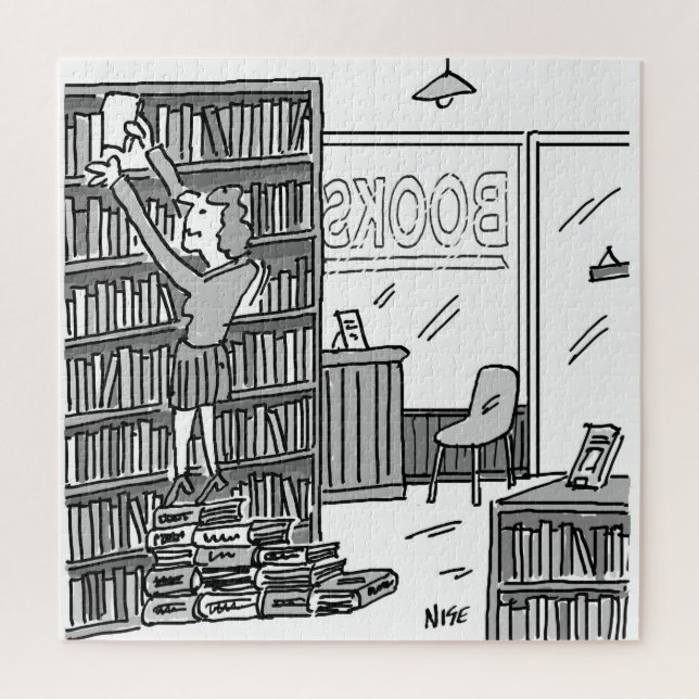 Puzzle El propietario de la librería da pasos desde los l (Vertical)