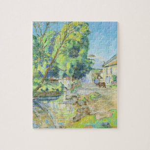 Puzzle El pueblo (en colores pastel en el papel)