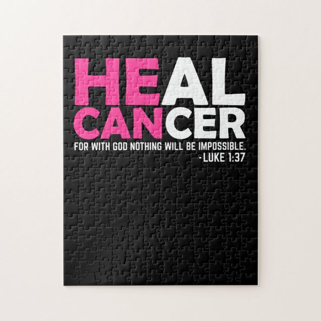 Puzzle Él puede curar el cáncer de mama y crear concienci (Vertical)