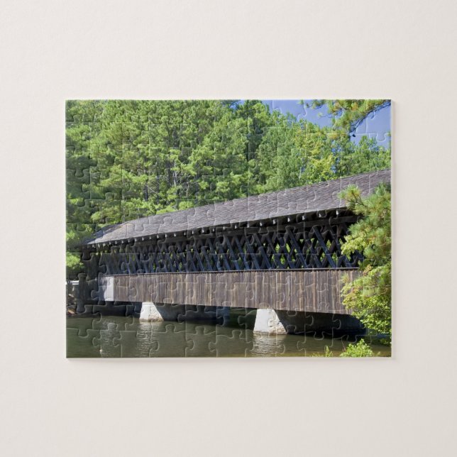 Puzzle El puente cubierto de Stone Mountain en Stone (Horizontal)