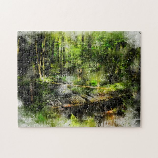 Puzzle El puente en el bosque  - (Horizontal)