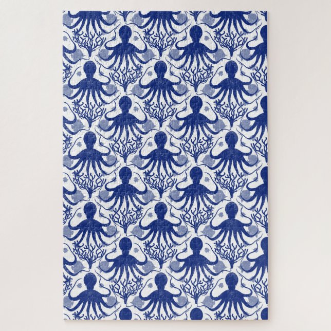 Puzzle El pulpo (fondo claro) difícil (Vertical)