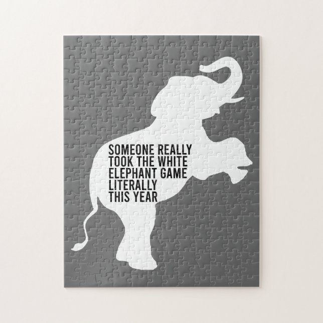 Puzzle El regalo para elefantes blancos más divertido (Vertical)