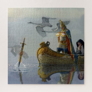 Puzzle “El rey Arturo toma la espada” por NC Wyeth