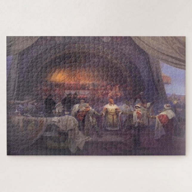 Puzzle El rey bohemio Přemysl Otakar II de Mucha (Horizontal)