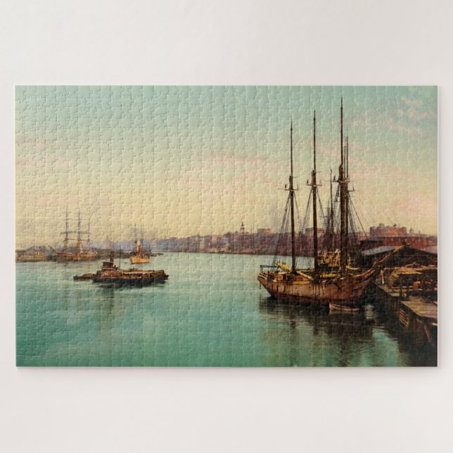 Puzzle El río Savannah Georgia USA 1900 (Horizontal)