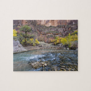 Puzzle El río Virgin en otoño en el Parque Nacional Zion