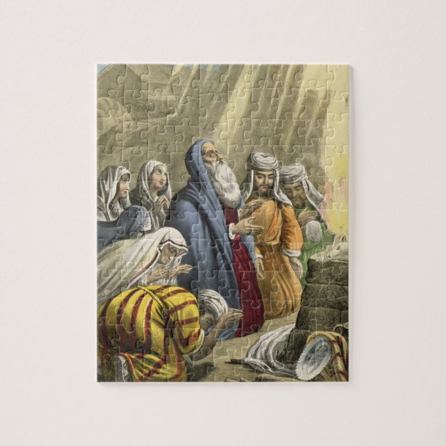 Puzzle El sacrificio de Noah en dejar la arca, de una (Vertical)