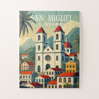 Puzzle El Salvador | San Miguel Travel Vintage Retro