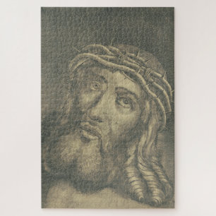 Puzzle El Santo Rostro De Jesús Arte Monocromático