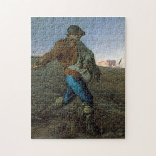Puzzle El sembrador, Jean-Francois Millet