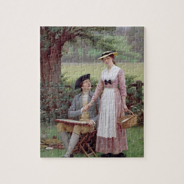 Puzzle El señor de Burleigh, Tennyson, 1919 (aceite en (Vertical)