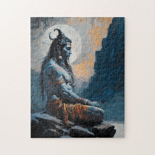 Puzzle El Señor shiva medita, el calentamiento de la casa (Vertical)