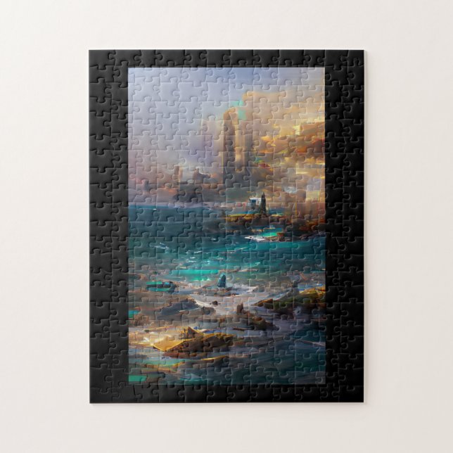 Puzzle El sueño de una ciudad del mundo del agua con arte (Vertical)
