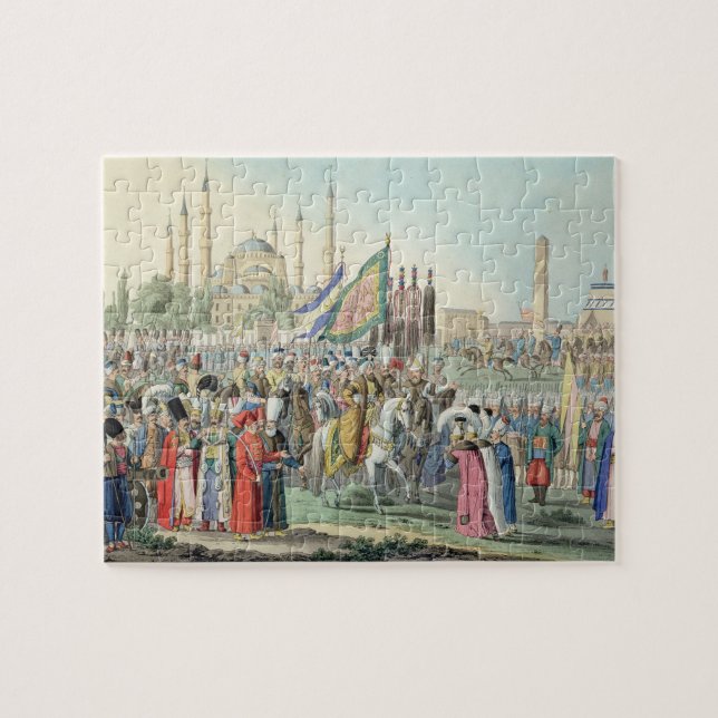 Puzzle El sultán turco que revisa a sus Janissaries (engr (Horizontal)