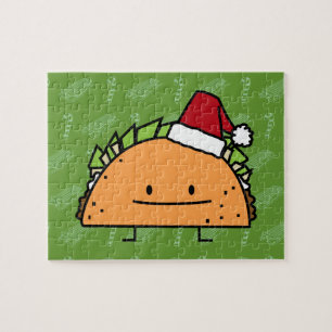 Puzzle El Taco que lleva navidad del gorra de Santa