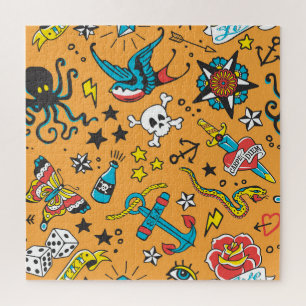 Puzzle El tatuaje de la vieja escuela: sin lugar a dudas