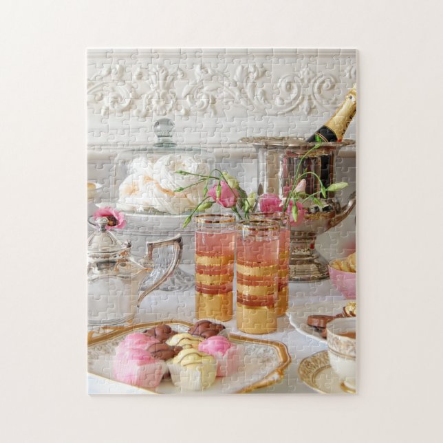Puzzle El té inglés vibrante, pasta de azúcar desea (Vertical)