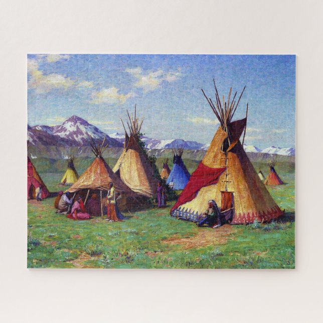 Puzzle El Teepee de la Medicina Joseph Henry Sharp 1903  (Horizontal)