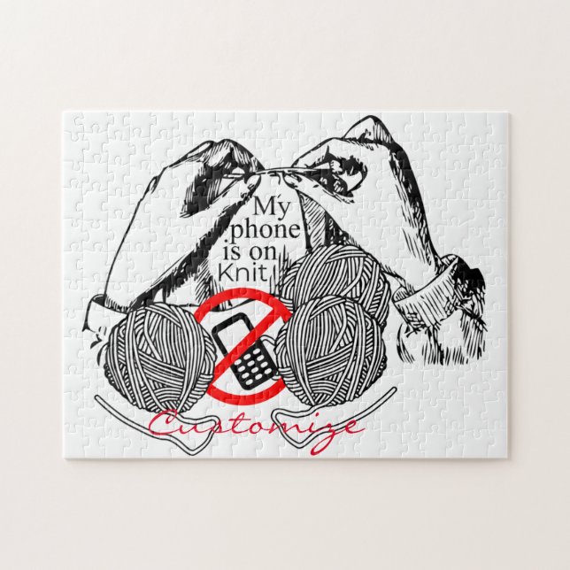 Puzzle El teléfono está en Knit Thunder_Cove (Horizontal)